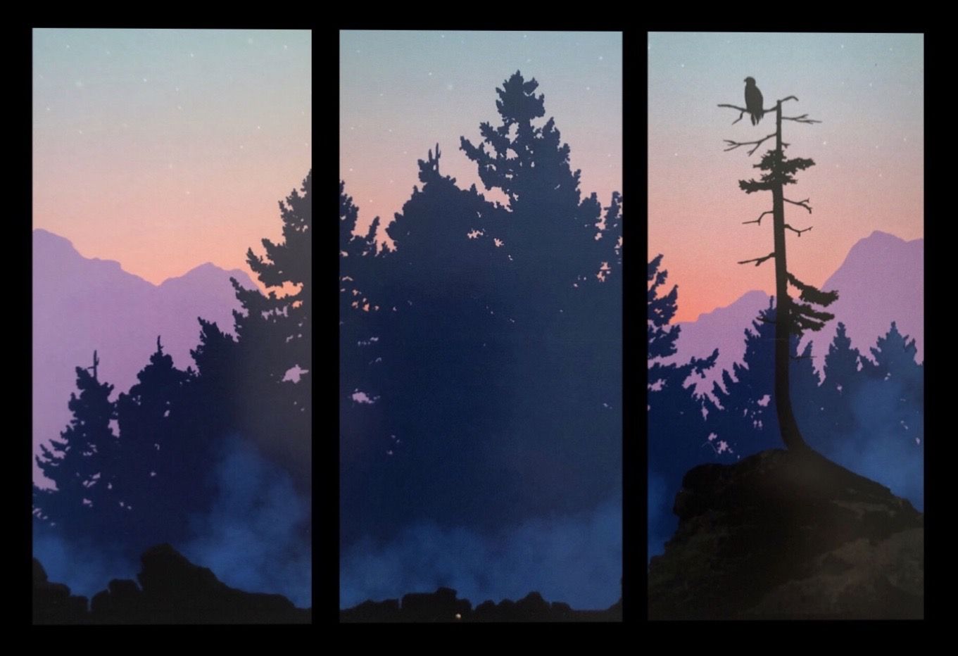 Haida Blank 3-Panel Twilight Eagle